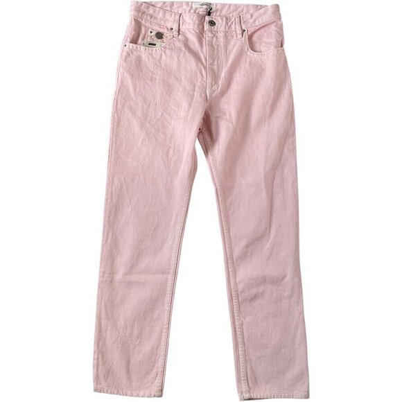 Isabel Marant Étoile Fliff Straight Leg Jeans Light Pink FR38 US6 - Picture 4 of 10